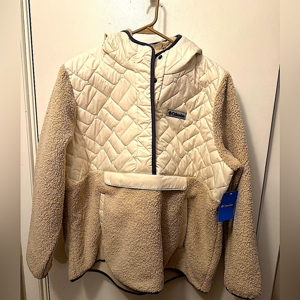 Columbia Sweet View hooded 1/4 button pullover fleece